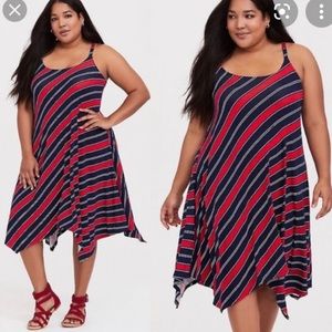 Red white and blue handkerchief dress